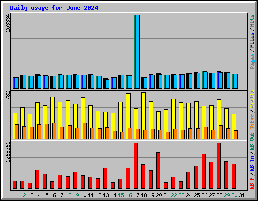 Daily usage for June 2024