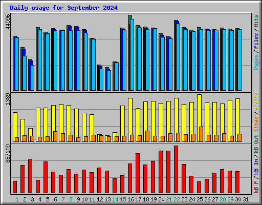 Daily usage for September 2024