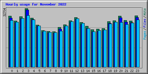 Hourly usage for November 2022