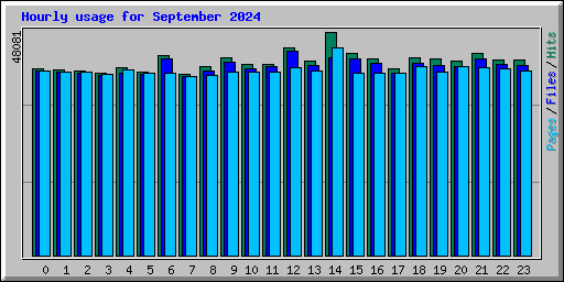 Hourly usage for September 2024