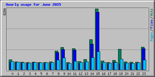 Hourly usage for June 2025