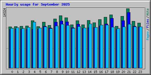 Hourly usage for September 2025