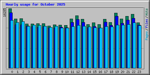 Hourly usage for October 2025