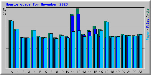 Hourly usage for November 2025